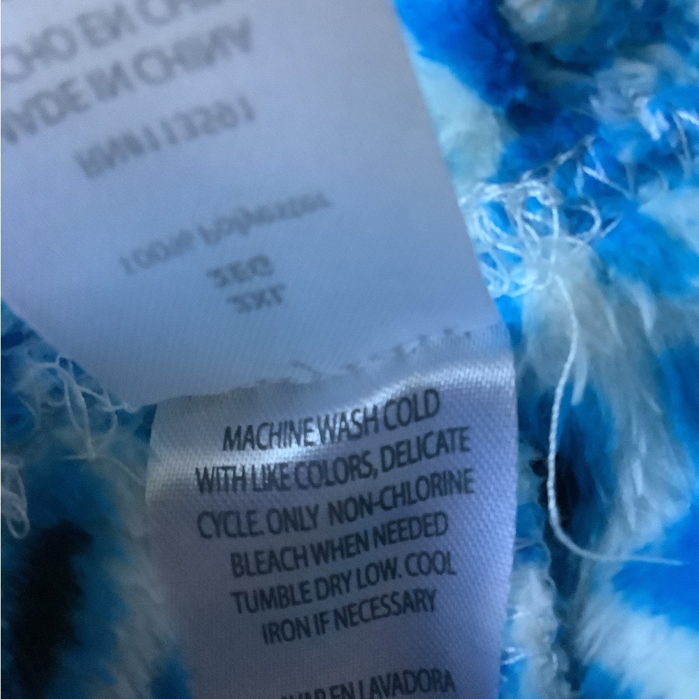 LOWEST🌺 NWT MAYFAIR 2XL or 3XL MINKY FLEECE BLUE MOSAIC LOUNGE PJ PANTS - Picture 8 of 12